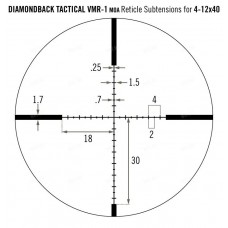 Оптический прицел Vortex Diamondback Tactical 4-12x40 SFP, марка VMR-1 (MOA) (без подсветки)