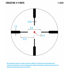 Оптический прицел Vortex Crossfire II 1-4x24 SFP, марка V-Brite