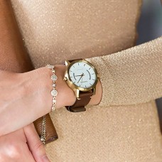 Спортивные часы с трекером активности Garmin VivoMove Premium (золотистые, стальной корпус, кожаный ремешок)